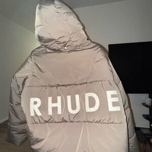Rhude Gray Puffer Jacket